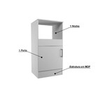Armário De Cozinha Para Forno E Micro Ondas Merlim 1 Pt Branco