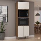 Armário De Cozinha Para Forno E Microondas  Ébano/off White
