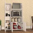 Armário De Cozinha Para Forno/micro-ondas Com 3 Portas Multim