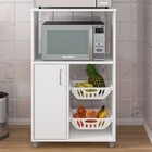 Armário De Cozinha Para Forno Pompeu Com Fruteira 1 Porta Bra