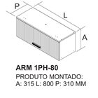 Armário De Cozinha Para Geladeira 1 Porta Horizontal 80cm Com