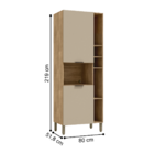 Armário De Cozinha Para Microondas França Freijó Vanilla