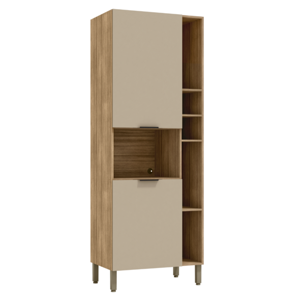 Armário De Cozinha Para Microondas França Freijó Vanilla