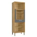 Armário De Cozinha Para Microondas Guelph Freijó Gris