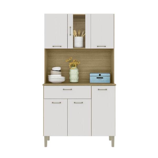 Armário De Cozinha Pequeno 6 Portas 1 Gaveta Kyra Kits Paraná