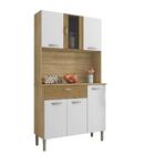 Armário De Cozinha Pequeno 6 Portas 1 Gaveta Pan Kits Paraná