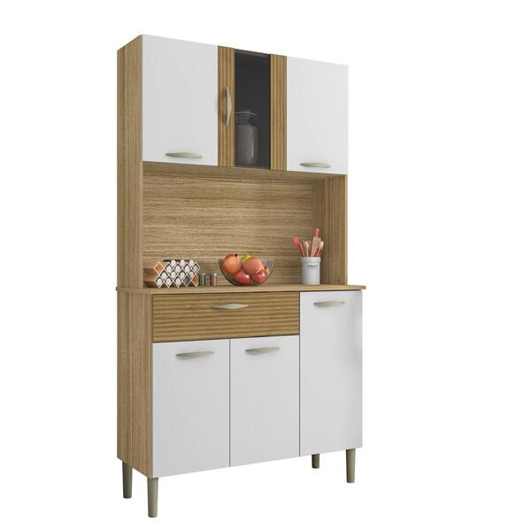 Armário De Cozinha Pequeno 6 Portas 1 Gaveta Pan Kits Paraná