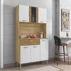 Armário De Cozinha Pequeno 6 Portas 1 Gaveta Pan Kits Paraná