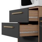 Armário De Cozinha Pequeno 7 Portas 2 Gavetas Montana Grafite