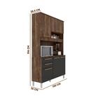 Armário De Cozinha Pequeno Carvalho Grafite Niterói Madine