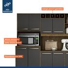 Armário De Cozinha Petra 11 Portas 2 Gavetas Valdemóveis Ipê/