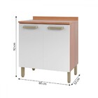 Armário De Cozinha Pimenta 2 Portas Freijó/branco 913101 - Te