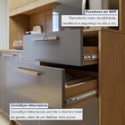 Armário De Cozinha Quartzo 7 Portas 2 Gavetas E Painel Ilha G