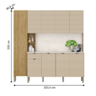 Armário De Cozinha Riscatto Almudena Freijó Vanilla