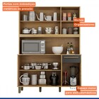 Armário De Cozinha Rubi 5 Portas 1 Gaveta Com Vidro Cinamomo/