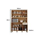 Armário De Cozinha Rubi 5 Portas 1 Gaveta Com Vidro Cinamomo/