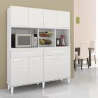 Armário De Cozinha Samanta 1 36m Branco Brilho - Trinobél Móv