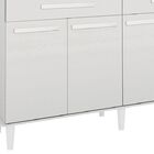Armário De Cozinha Samanta 1 36m Branco Brilho - Trinobél Móv