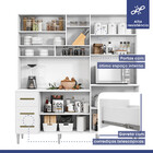 Armário De Cozinha São Luis 8 Portas 3 Gavetas Branco - Kaiki