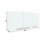 Armário De Cozinha Serviço 3 Portas Aéreo Suspenso Parede