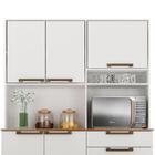 Armário De Cozinha Siena 6 Portas  E 1 Gaveta Sallêto Branco