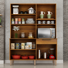 Armário De Cozinha Siena 6 Portas  E 1 Gaveta Sallêto Nogal/o