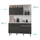 Armário De Cozinha Siena A03 6 Portas E 1 Gaveta - Amarena Mó