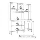 Armário De Cozinha Siena Compacta Com 6 Portas 1 Gaveta