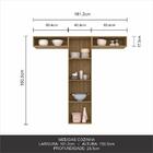 Armário De Cozinha Suspenso 3 Peças Luisa Bore/pret - Móveis