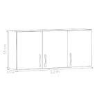 Armário De Cozinha Suspenso 3 Portas Eivor Branco