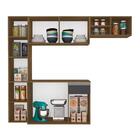 Armário De Cozinha Suspenso 4 Peças Liris Boreal/grafite - Mó