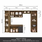 Armário De Cozinha Suspenso 5 Peças Luisa Boreal/grafit - M.