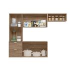 Armário De Cozinha Suspenso 5 Portas 2 Gavetas Carvalho Natur