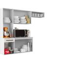 Armário De Cozinha Suspenso Com Balcão Nicho 6 Portas E 1 Gav