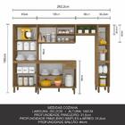 Armário De Cozinha Tieli 5 Peças Com Vidro Boreal - Móveis Ar