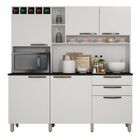 Armário De Cozinha Topázio 6 Portas E 2 Gavetas Sallêto Branco