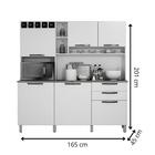 Armário De Cozinha Topázio 6 Portas E 2 Gavetas Sallêto Branco