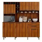 Armário De Cozinha Topázio 6 Portas E 2 Gavetas Sallêto Nogal