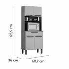 Armário De Cozinha Turim 4 Portas 1 Gaveta Sallêto Carvalho O