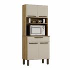 Armário De Cozinha Turim 4 Portas 1 Gaveta Sallêto Carvalho O