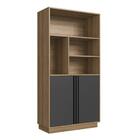 Armário De Escritório Alto Com 2 Portas E Nichos 80x37x160cm