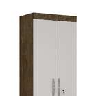 Armário De Escritório Asteca 2 Pt Ipê E Branco