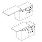 Armário De Escritório Com Extensor Yaris 1 Pt 3 Gv Ameixa E P