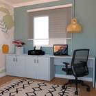 Armário De Escritório Corp 4 Pt Cinza Cristal