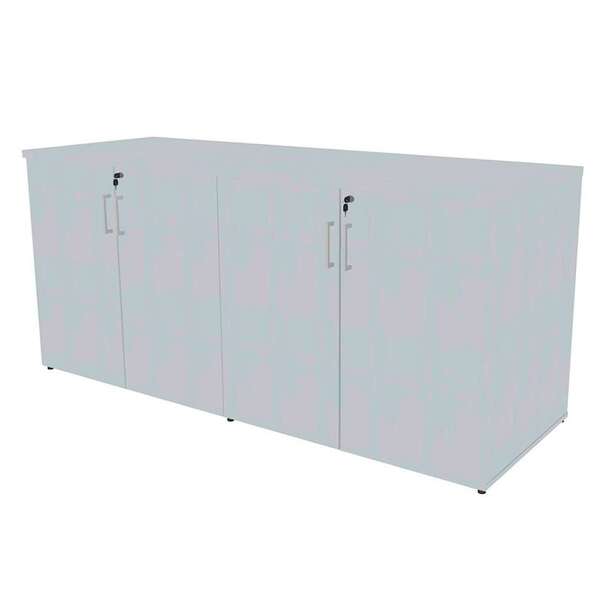 Armário De Escritório Corp 4 Pt Cinza Cristal