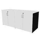 Armário De Escritório Corp 4 Pt Preto E Branco