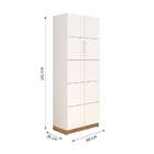 Armário De Escritório Cubic 2 Pt Branco 181 Cm