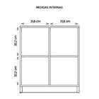 Armário De Escritório Cubic 2 Pt Branco E Freijó 76 Cm