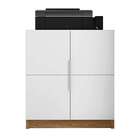 Armário De Escritório Cubic 2 Pt Branco E Freijó 76 Cm