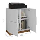 Armário De Escritório Cubic 2 Pt Branco E Freijó 76 Cm